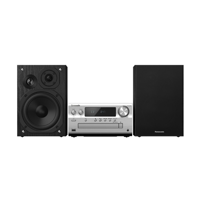 Panasonic SC-PMX802E-S CD-Mikrosystem mit DAB+ und optischem Eingang silber/schw